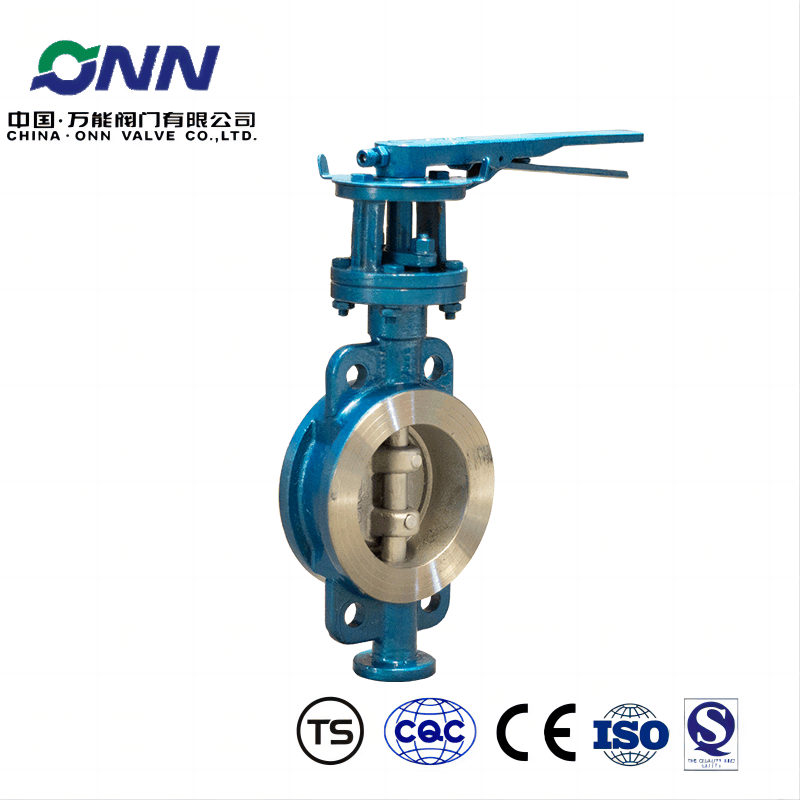 D073H-16C DN100 Manual cast steel hard sealed butterfly valve with clamp handle