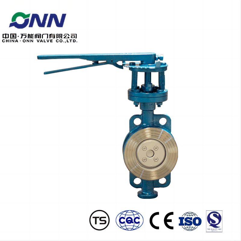 D073H-16C DN100 Manual cast steel hard sealed butterfly valve with clamp handle